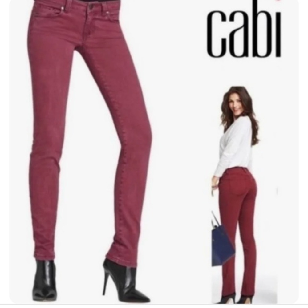 CAbi Skinny Jeans in Berry